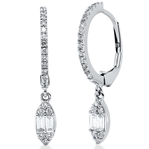 Auskarai su deimantais - Deimantai markizės (0.35 ct)