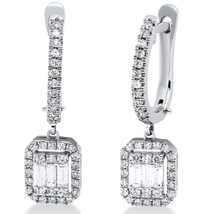 Auskarai su deimantais - Deimantas bagetas (0.59 ct)