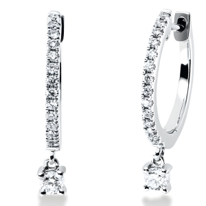 Auskarai su deimantais - Deimantas (0.18 ct)