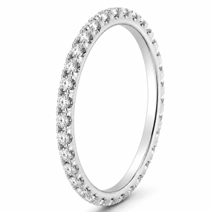 1,60 ct auksinis žiedas su Lab Grown diamonds balto aukso