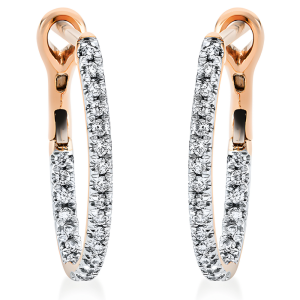 Auskarai rinkutės su deimantais - Deimantai (0.35 ct)