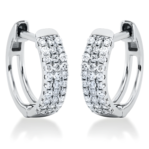 Auskarai rinkutės su deimantais - Deimantai (0.27 ct)