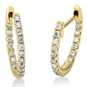 Auskarai rinkutės su deimantais - Deimantai (0.23 ct)