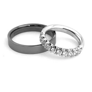 VESTUVINIŲ ŽIEDŲ INDIVIDUALUS UŽSAKYMAS – ANTANAS IR JURGA (0,50 ct) (KAINA NURODYTA UŽ DU ŽIEDUS)