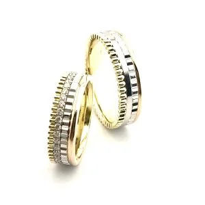 INDIVIDUALUS UŽSAKYMAS VESTUVINIAI ŽIEDAI – ŠARŪNAS IR NERIJA (0,45 ct) (KAINA NURODYTA UŽ DU ŽIEDUS)