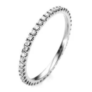 Žiedas su deimantais „Deimantinė juostelė 44”