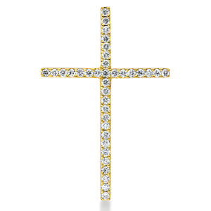 Auksinis kryželis su deimantais (0.11 ct)