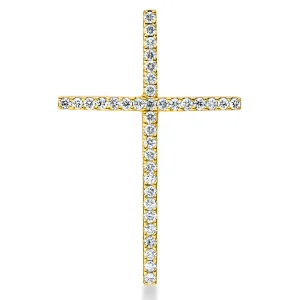 Auksinis kryželis su deimantais (0.11 ct)