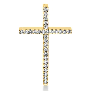 Auksinis kryželis su deimantais (0.09 ct)