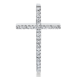 Auksinis kryželis su deimantais (0.07 ct)