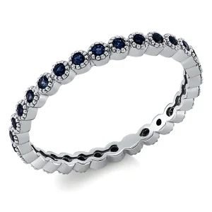 0.42 ct žiedas su mėlynais safyrais