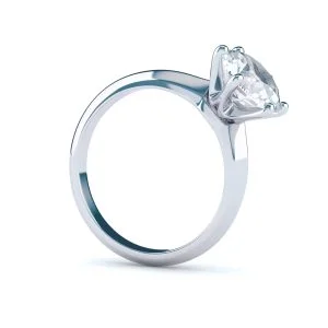 Žiedas su 1 ct deimantu (spalva E, švarumas VVS2)