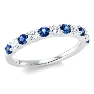 0.88 ct žiedas su safyrais ir deimantais