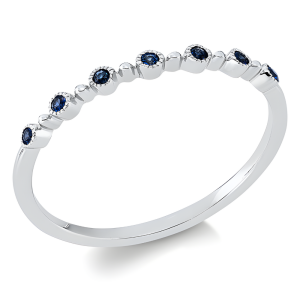 0.08 ct žiedas su mėlynais safyrais