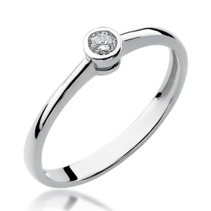 Sužadėtuvių žiedas su deimantu (0,01 ct)