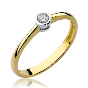 Sužadėtuvių žiedas su deimantu – Modern (0,10 ct)