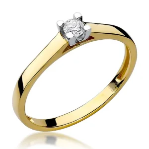 Sužadėtuvių žiedas su deimantu – Lucky (0,08 ct)