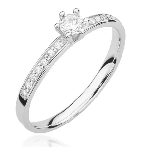 Modernus sužadėtuvių žiedas su deimantais – Fantastic (0,17 ct)