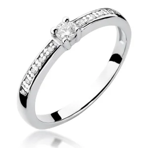 Modernus sužadėtuvių žiedas su deimantais – Wonderful (0,13 ct)