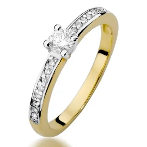 Modernus sužadėtuvių žiedas su deimantais – Wonderful (0,28 ct)