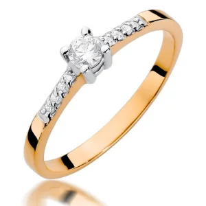 Modernus sužadėtuvių žiedas su deimantais – Nice (0,22 ct)