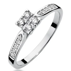 Modernus sužadėtuvių žiedas su deimantais – Great (0,16 ct)