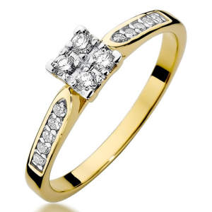 Modernus sužadėtuvių žiedas su deimantais – Great (0,16 ct) AB367659