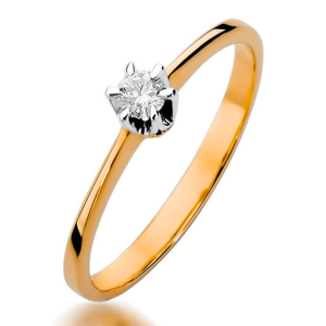 Sužadėtuvių žiedas su deimantu - Exceptional (0,10 ct)