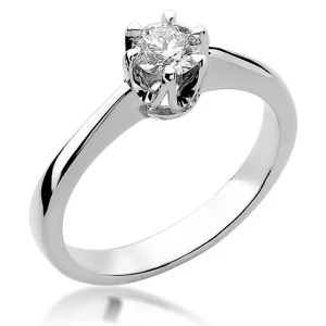 Sužadėtuvių žiedas su užaugintu deimantu (0,30 ct)