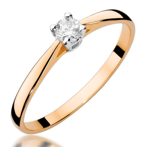 Sužadėtuvių žiedas su deimantu - Symphony (0,15 ct)