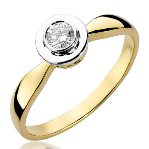 Sužadėtuvių žiedas su deimantu - Moon (0,15 ct)