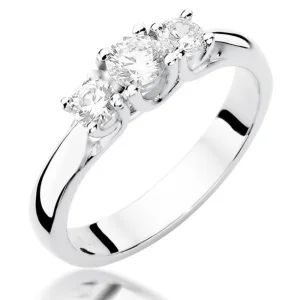 Kolme teemandiga kihlasõrmus - Three Diamonds (0,49 ct) (Kopija)