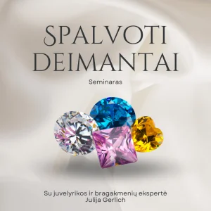 Seminaras – Spalvoti deimantai. Nuo ko priklauso spalvotų deimantų kaina?