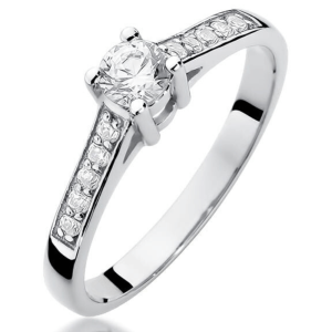 Modernus sužadėtuvių žiedas su deimantais - Modern (0,42 ct)