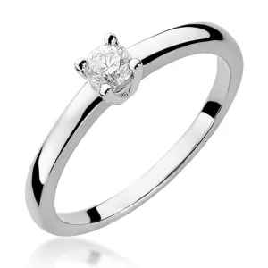 Sužadėtuvių žiedas su užaugintu deimantu - Brangakmenis (LAB 0,20 ct)