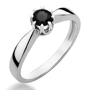 Sužadėtuvių žiedas su juodu deimantu – Diamond (0,30 ct)