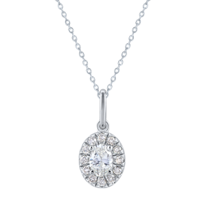 Grandinėlė su deimantais - Ovalus deimantas (0.23 ct)