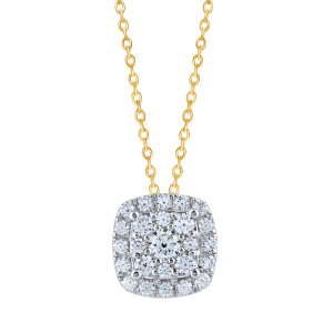 Grandinėlė su deimantais - Halo (0.50 ct)