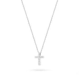 Auksinis kryžiukas su deimantais - Spindesys (0,055 ct)