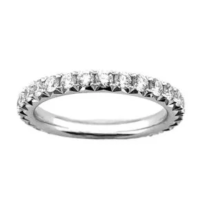 Balto aukso žiedas „Elegantiškas lengvumas“ su deimantais (1,38 ct)