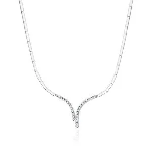 Baltā zelta koljē ar dimantiem (0,15ct)