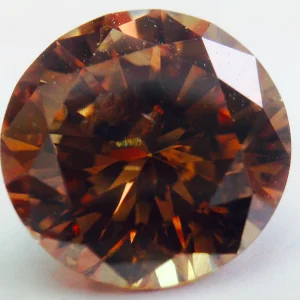 Rudos spalvos grožis: 1,97 ct rudos spalvos apvalios formos deimantas