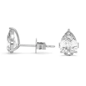 Sparkling Drop – white gold earrings with diamonds (0.80 ct)