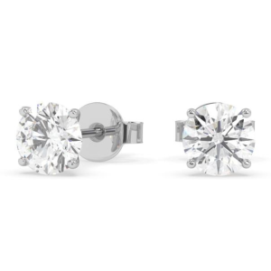Deimantinė Prabanga - balto aukso auskarai su 0,50 ct deimantais (1,00 ct)
