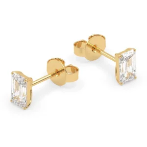 Emerald formos – geltono aukso auskarai su 1,00 ct deimantais (2,00 ct)