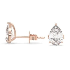 Sparkling Drop – rose gold earrings with 1.00 ct diamonds (2.00 ct)