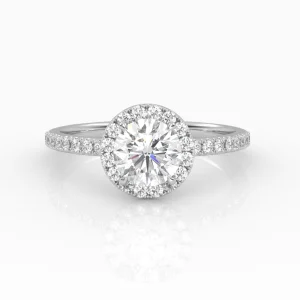 Spindintis žiedas – unikalus balto aukso žiedas su deimantais (1,49 ct)