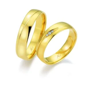 ОБРУЧАЛЬНОЕ КОЛЬЦО «ОСТРОВ ЛЮБВИ» (с бриллиантом)