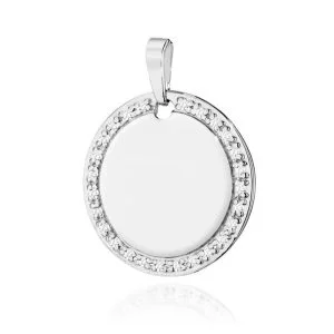 Blask Księżyca – zawieszka z białego złota z diamentami (0,13 ct)