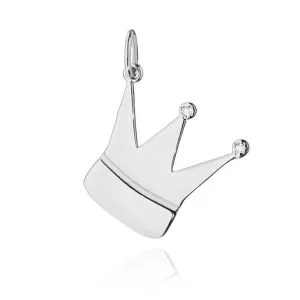 Princesės karūna – balto aukso pakabukas su deimantais (0,01 ct)